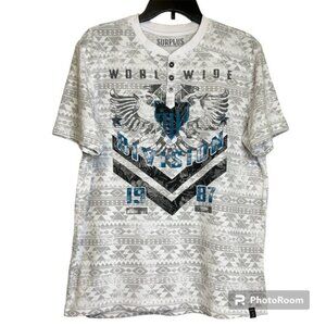 Boys Surplus Large White/Gray Short Sleeve T-shirt